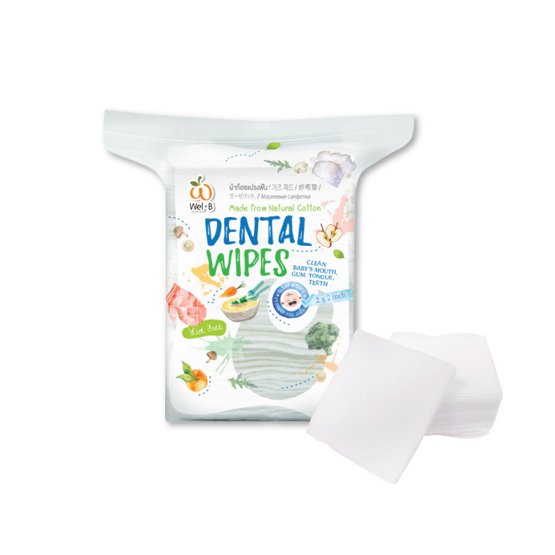 [1.- บาทสำหรับสมาชิก Mom's Club] Wel-B Dental Wipes