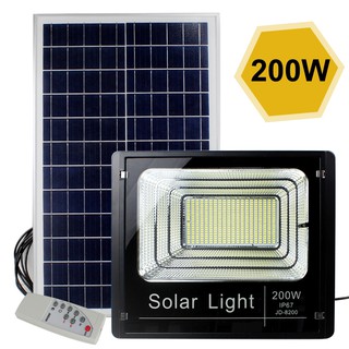 9.9 **โปรแรง**ถูกสุดไฟโซล่าเซลล์สปอร์ตไลท์ SOLAR LED โซล่าเซลล์ รุ่น JD-10W 25W 40W 60W 100W 200W แสงสีขาว และแสงเหลือง