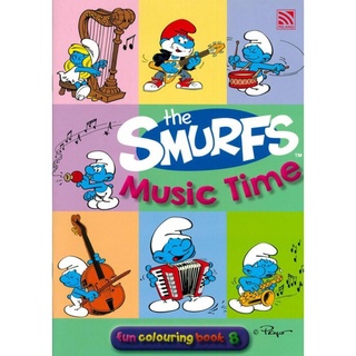 สมุดระบายสี แบบฝึกหัดเด็ก The Smurfs Fun Colouring Book 8
