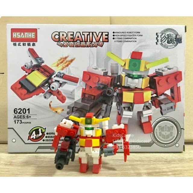 Lego Gundum หุ่นยนต์กันดั้มสีแดง