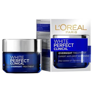 LOREAL White Perfect Clinical New Skin Night Cream ลอรีอัล ปารีส ไวท์เพอร์เฟ็กต์ คลีนิคอล นิวสกิน ไนท์ครีม 50ml.