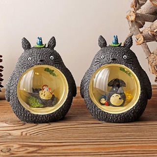 โมเดลฟิกเกอร์การ์ตูนอนิเมะ Studio Ghibli Totoro มีไฟกลางคืน LED ของเล่นสําหรับเด็ก