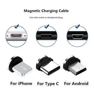 อะแดปเตอร์สายชาร์จ Type C Micro USB C แม่เหล็ก ทรงกลม 5 ชิ้น