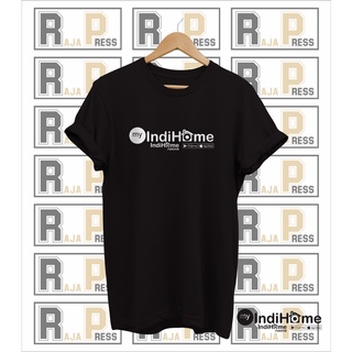 Indihome เสื้อยืด แขนสั้น พิมพ์ลายโลโก้หน้าอกสามารถปรับแต่งได้