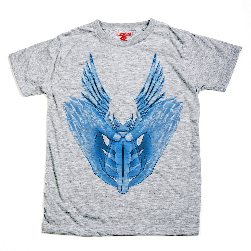 เสื้อยืด แขนสั้น แชปเตอร์วัน คาแรคเตอร์ ลาย เทวดาปีกสีฟ้า ผ้านิ่ม / Blue Angel Chapter One Character Soft T-Shirt