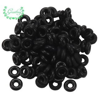 100pcs Rubber Terminal Round Fishing O Rings Nonslip Stopper 6mm Ready Stock