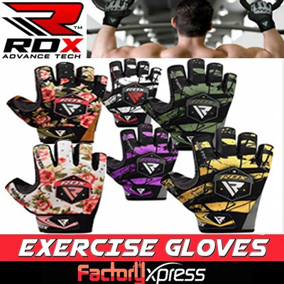 GYM GLOVES UK PREMIUM RDX/ EXERCISE GLOVES / WEIGHT LIFTING GLOVES/ ถุงมือจักรยาน/ FITNESS GLOVES-