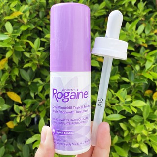 Womens Rogaine® 2% Solution 60mL 1 ขวด ( FREE ดรอปเปอร์แท้) รักษาผมร่วง  เซรั่มปลูกผม-ปลูกคิ้วสำหรับผู้หญิง