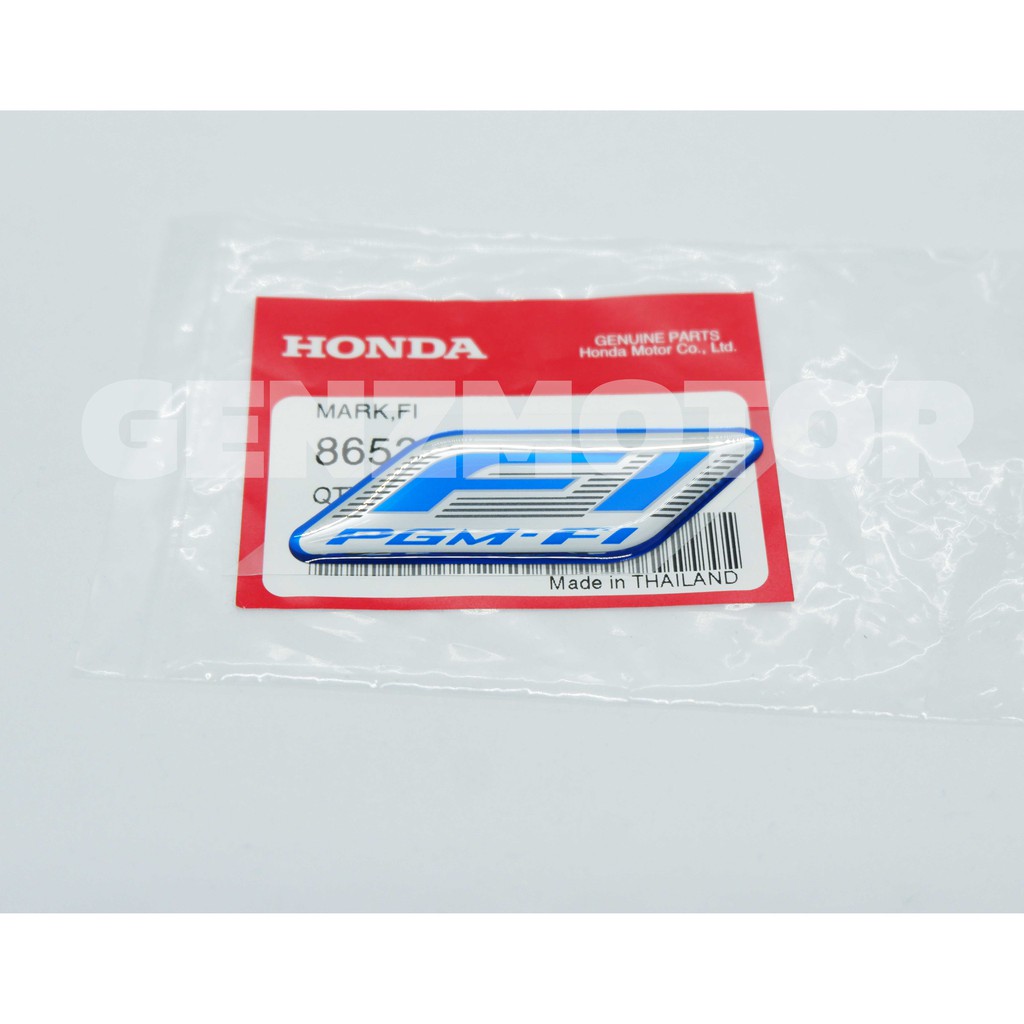 เครื่องหมาย FI สติ๊กเกอร์ เรซิน 3D FI PGM-FI สีน้ำเงิน สีฟ้า แท้ศูนย์ 86531-KYZ-710ZA พร้อมส่ง ส่งไว ค่าส่งถูก