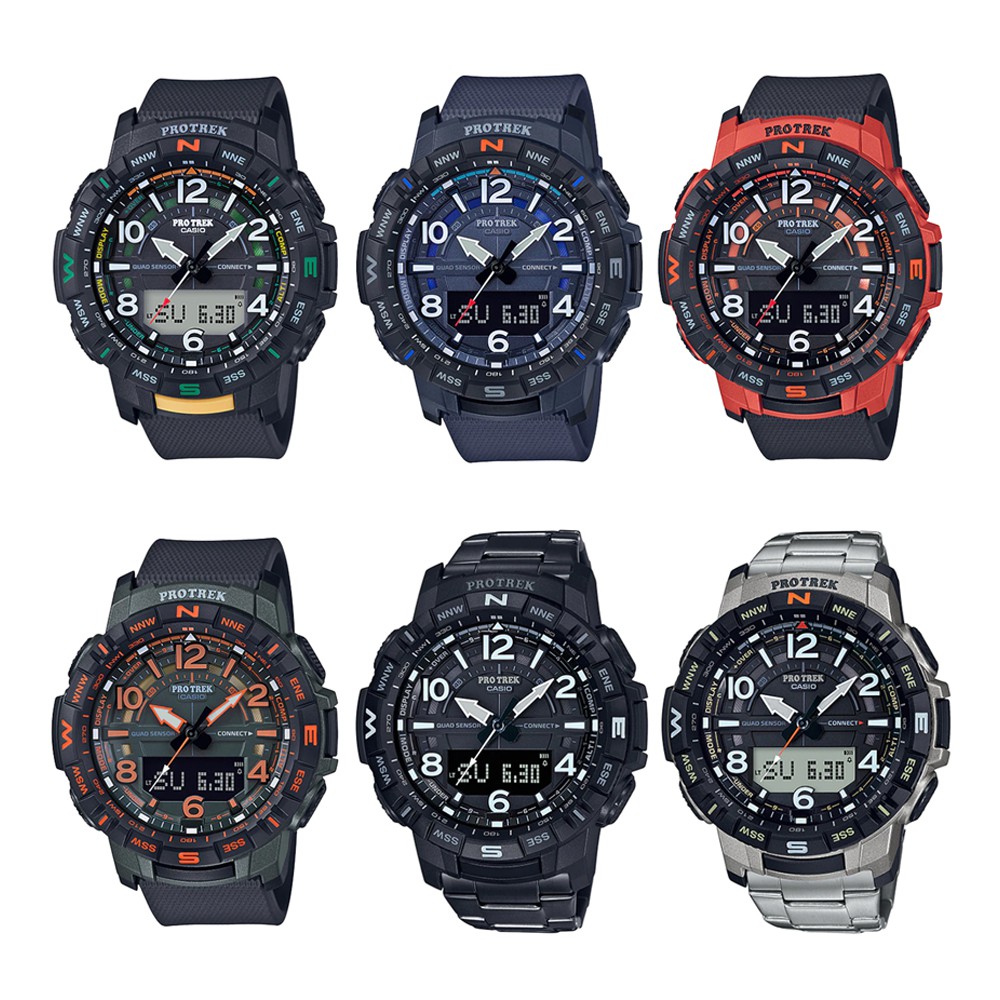 Casio Protrek นาฬิกาข้อมือผู้ชาย รุ่น PRT-B50 SERIES(PRT-B50-1,PRT-B50-2,PRT-B50-4,PRT-B50FE-3,PRT-B