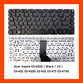 Keyboard Acer Aspire E5-432G Black EN คีบอร์ดโน๊ตบุ๊ค ฟรีสติกเกอร์ไทย-อังกฤษ