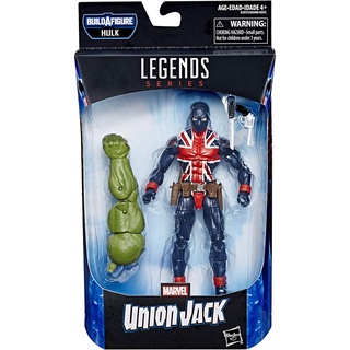 Marvel Legends Series Union Jack 6" Collectible Action Figure Toy For Ages 4 &amp; Up with Accessories &amp; Build-A-Figurepiece E3975 ของเล่นฟิกเกอร์ Marvel Legends Series Union Jack 6 นิ้ว สําหรับอายุ 4 ปีขึ้นไป พร้อมฟิกเกอร์ตัวต่อ E3975