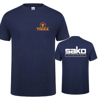 เสื้อยืดโอเวอร์ไซส์ใหม่สไตล์ขายร้อน Tikka โดย Sako ฟินแลนด์ปืนอุปกรณ์เสื้อยืดลำลองแขนสั้นผ้าฝ้ายเสื้อยืดผู้ชายS-3XL