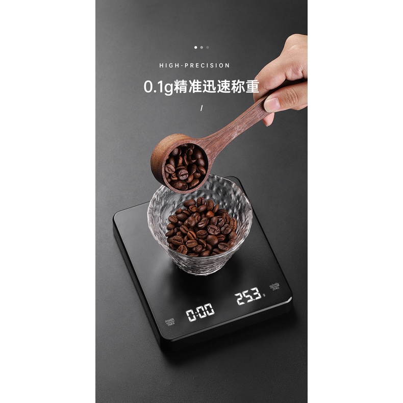 เครื่องชั่งกาแฟ ตาชั่งกาแฟ มีฟังชั่นชดเชยน้ำหนัก พร้อมส่งในไทย 0.1g-3000g รูปที่ 2
