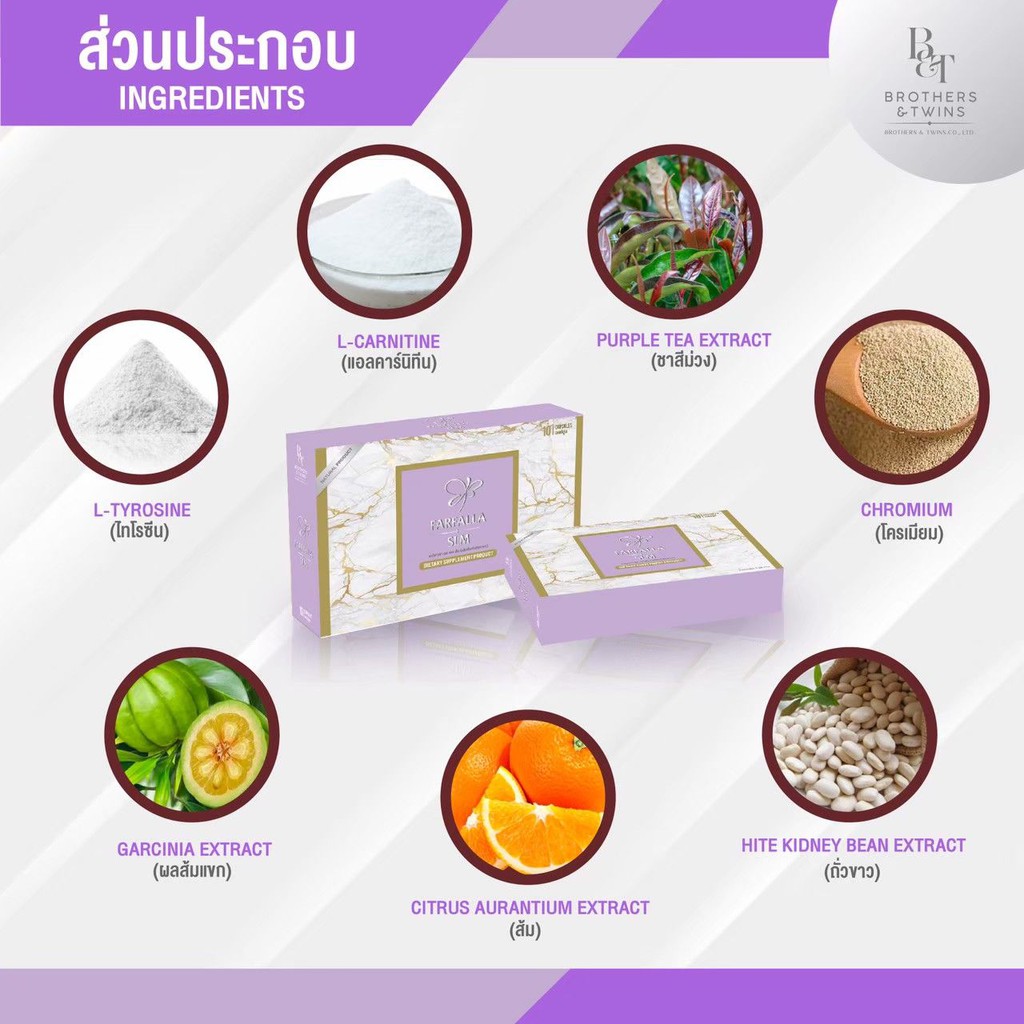 Farfalla SLM กล่องม่วง ช่วย Block แป้ง ไขมัน และน้ำตาลจากมื้ออาหาร