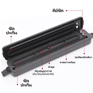 🔥เครื่องซีลสูญญากาศ ซีลถุงพลาสติก สูญญากาศ แถมฟรีถุง 10ใบ🥩🍒🍓