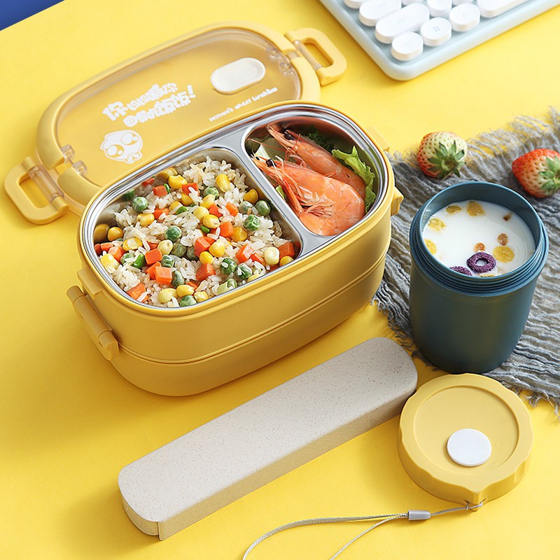 304 stainless steel insulated lunch box thermal Bento box fast food ...