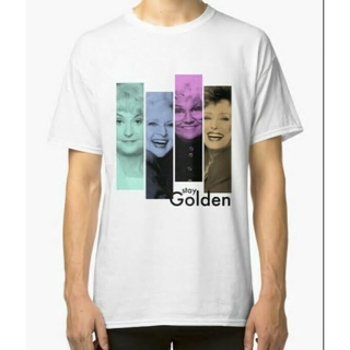 เสื้อยืดผ้าฝ้ายพิมพ์ลายขายดี เสื้อยืด พิมพ์ลายภาพยนตร์ Novelty R3 Stay Golden S Blanche Rose Friends สีทอง สําหรับผู้ชาย