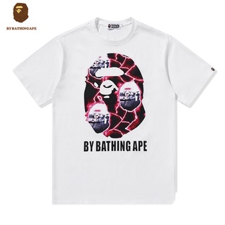 เสื้อยืดผ้าฝ้ายพิมพ์ลายแฟชั่นAape เสื้อยืดแขนสั้นลําลอง พิมพ์ลายหัว Ape BAPE แฟชั่นฤดูร้อน สําหรับผู้ชาย