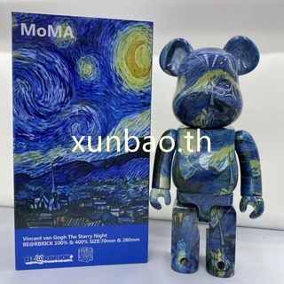 Van Gogh แวนโก๊ะสตาร์รี่ไนท์ Bearbrick Action Figure Toy ตุ๊กตาแอ็คชั่น 400% MoMa Collections