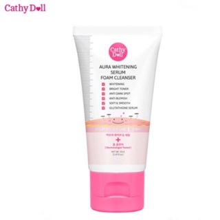 Cathy Doll Aura Whitening Serum Foam Cleanser เซรั่มล้างหน้า ปล็อกผิวดำ ปรับผิวใส **พร้อมส่ง**