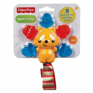 Fisher-Price - Clutch Teether 3m+ ยางกัดสำหรับเด็ก ของเล่นเสริมพัมนาการเด็ก สำหรับเด็กเล็ก ลิขสิทธิ์แท้