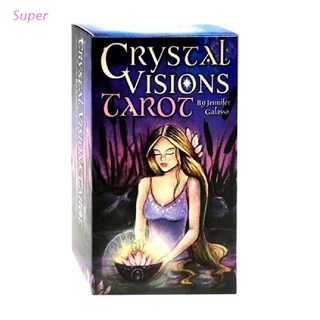 Super Crystal Visions Tarot Full English 79 Cards Deck Oracle Divination Fate Family Party Board Game