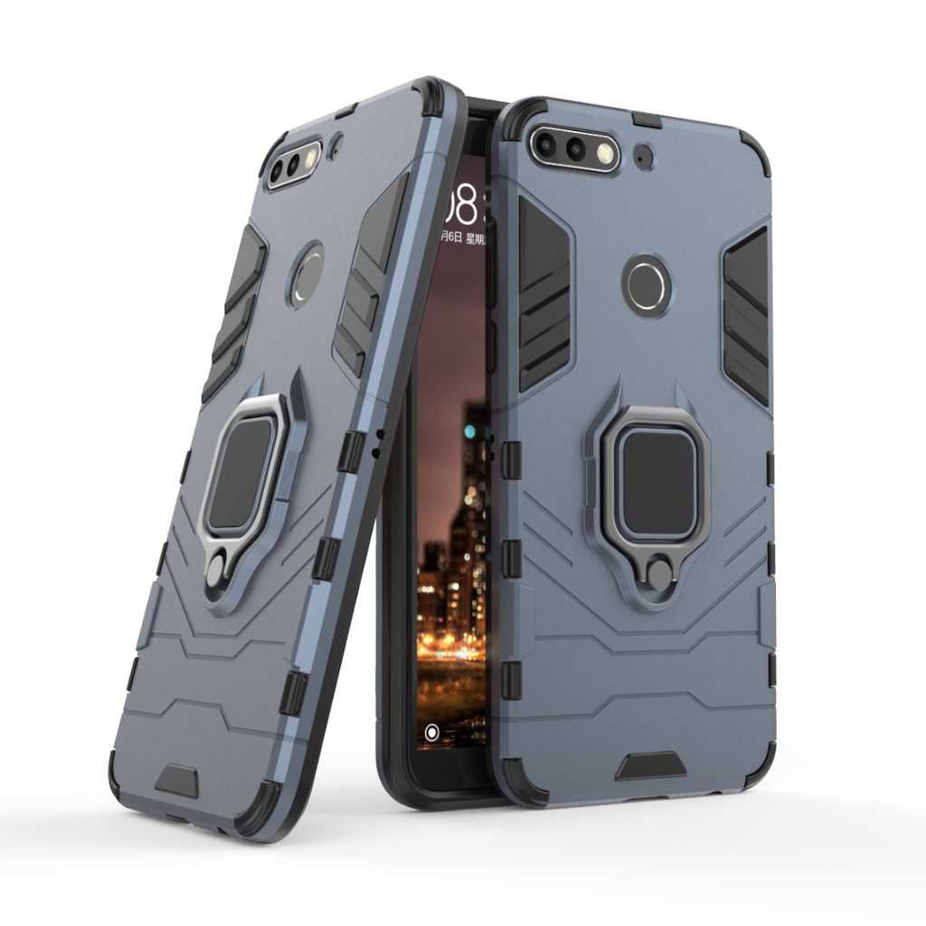 เคส Huawei Y7 Pro 2018 พลาสติกแบบแข็ง Armor Shockproof Phone Case Back Cover Huawei Y7Pro 2018 กรณี ฝาครอบ
