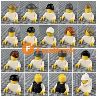 [FunBrick] อุปกรณ์เสริม ฟิกเกอร์ผม และหมวก ขนาดเล็ก สําหรับเลโก้