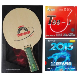 Pingpongsport ไม้ปิงปอง TIBHAR MATCH + ยางปิงปอง Sanwei T88-I + ยางปิงปอง Tuttle 2015 Good