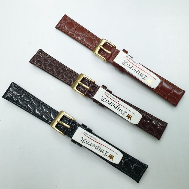 𝗚𝗤 𝘄𝗮𝘁𝗰𝗵 สายหนังแท้ Emperor สายหนังลายตะกวด สายนาฬิกาหนังพรีเมียม wristwatch strap genuine leather