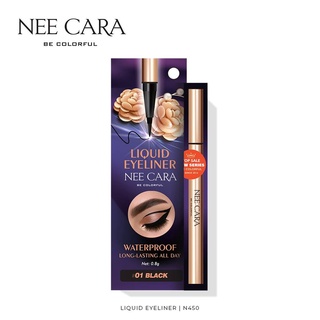 NEE CARA LIQUID EYELINER (N450)  นีคาร่า ลิควิด อายไลเนอร์- อายไลเนอร์ แบบแท่ง  - หัวพู่กัน กรีดง่าย  - สีชัด  - ติดทน