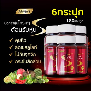 ผลิตภัณฑ์เสริมอาหารลดความอยากอาหาร เอส แพ๊ก ตรา ออลเวย์ส S pax always brand ลดน้ำหนัก (6 กระปุก X 30แคปซูล)