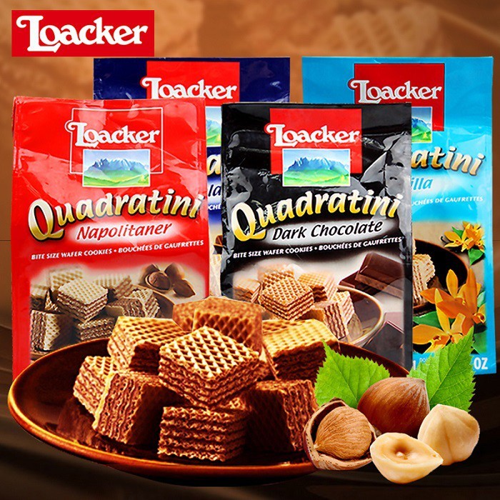 🔥ถูกที่สุด​ พร้อมส่ง​🔥 Loacker เวเฟอร์​ สอดใส้ช็อคแลต​  250​ ​กรัม