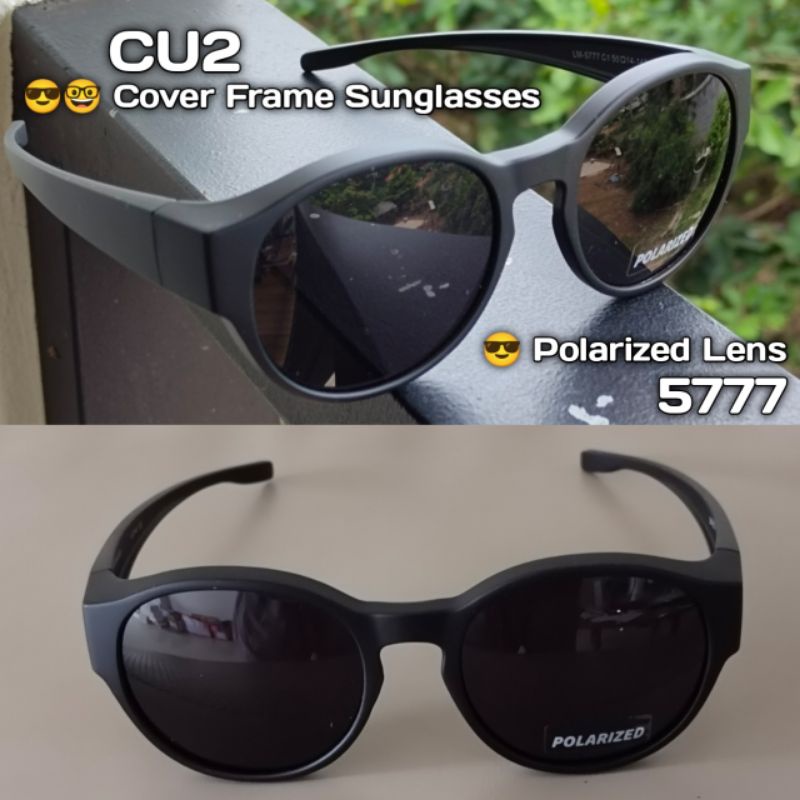 CU2 รุ่น 5777 แว่นตากันแดดครอบ แว่นครอบแว่นสายตา เลนส์โพลาไรซ์ Polalized lens แว่นตาครอบ