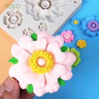 Yolo Gumpaste แม่พิมพ์ซิลิโคนลายดอกไม้ 3 D สําหรับทําเบเกอรี่