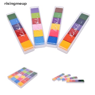 [risingmeup] แสตมป์หมึก ปลอดสารพิษ พิมพ์ลายนิ้วมือ DIY 6 สี ♨ขายดี