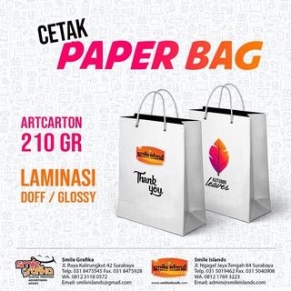 ถุงกระดาษ พิมพ์ลาย PAPERBAG F4 สําหรับโรงเรียน สถาบัน งานอีเวนท์ การเรียน ฯลฯ