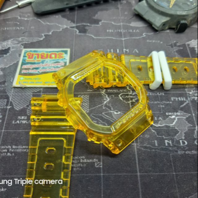 กรอบสายเยลลี่ทอง Casio G-Shock DW-5600สายนาฬิกา กรอบสายจีช๊อค สายgshock