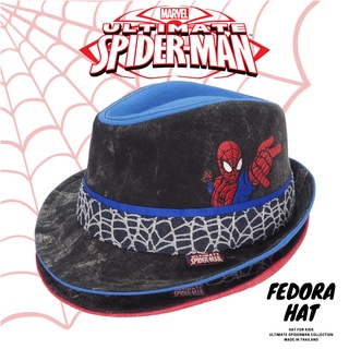 หมวกอัดทรงฟีโดร่า Spider-man character  FEDORA HAT KIDS SIZE 48, 52 CM. (No. SS-308)