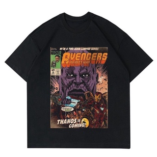 เสื้อยืดสีขาวเสื้อยืด พิมพ์ลาย Avengers INFITINITY WAR | เสื้อยืด พิมพ์ลายการ์ตูนมาร์เวล คอมมิก VINTAGE | เสื้อผ้าสีดํา