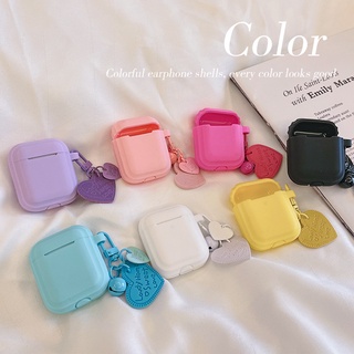 เคสหูฟังซิลิโคน ลายหัวใจ สีมาการอง สีแคนดี้ สําหรับ Airpods 1 2 3 pro I13 pro Inpods 12 I12 I11 I9S I23