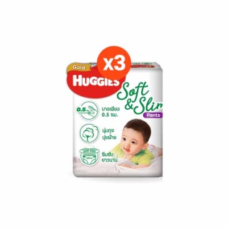 [โค้ด HUGGSHPBD][ลดเพิ่ม250.-][ลายใหม่ ซูเปอร์ฮีโร่] Huggies Gold Soft & Slim Pants (S-XXL) แพมเพิสเด็ก ผ้าอ้อมเด็กพรีเมียม ฮักกี้ส์ โกลด์ ซอฟท์แอนด์สลิม แบบกางเกง (3 แพ็ค)