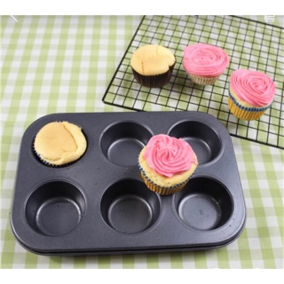 พิมพ์คัพเค้ก6หลุม เคลือบnon-stick
