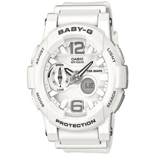 Casio baby-G นาฬิกาสำหรับผู้หญิง BGA-180-7B1DR สายยางสีขาว