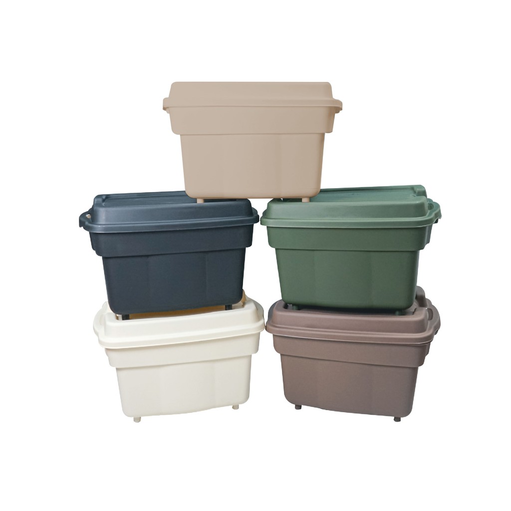 GOLDEN CUP ลังเก็บของ ลังแคมป์ปิ้ง ลังแคมปิ้ง ฝาล็อคในตัว ขนาด 58 ลิตร Camping Box AG424