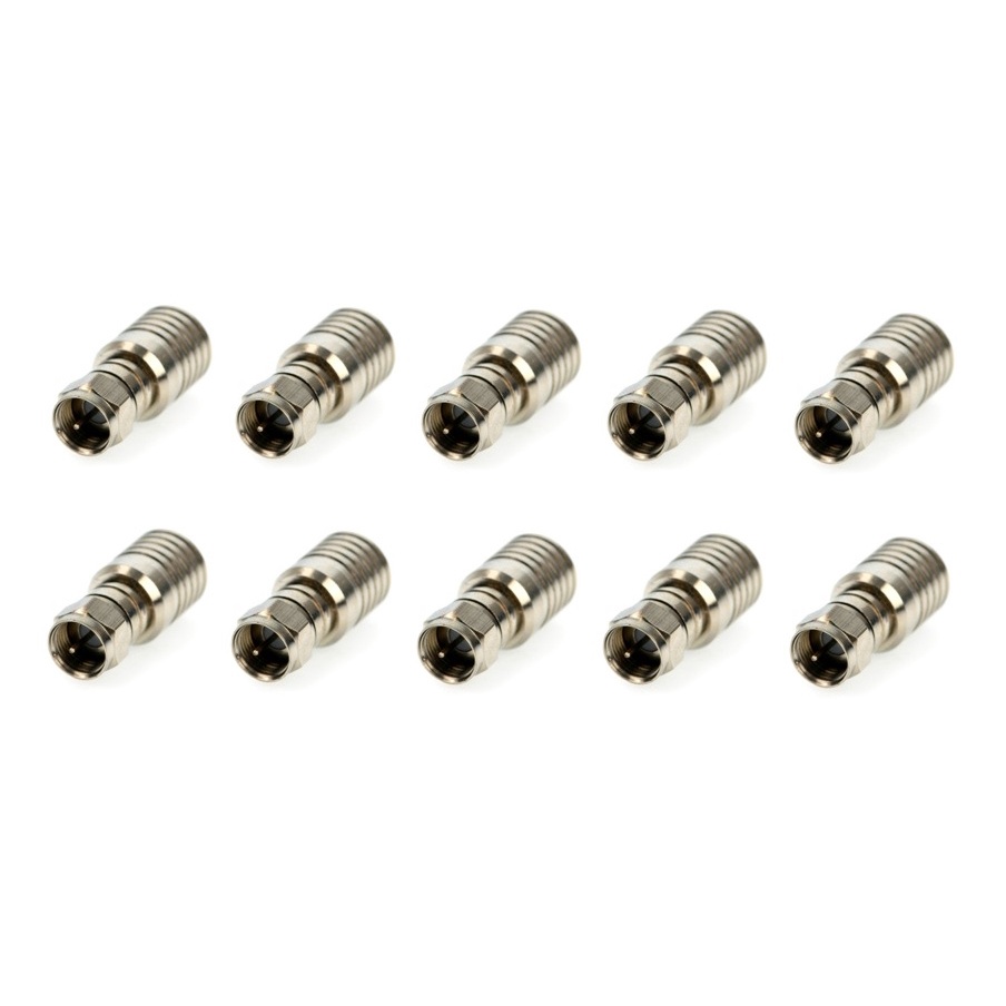 ปลั๊ก F-TYPE RG-11 แบบบีบ จำนวน 10 ตัว