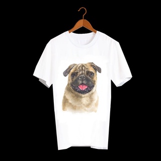 เสื้อลายหมา DPG002 pug เสื้อยืด เสื้อยืดลายหมา เสื้อยืดสกรีนลายหมา