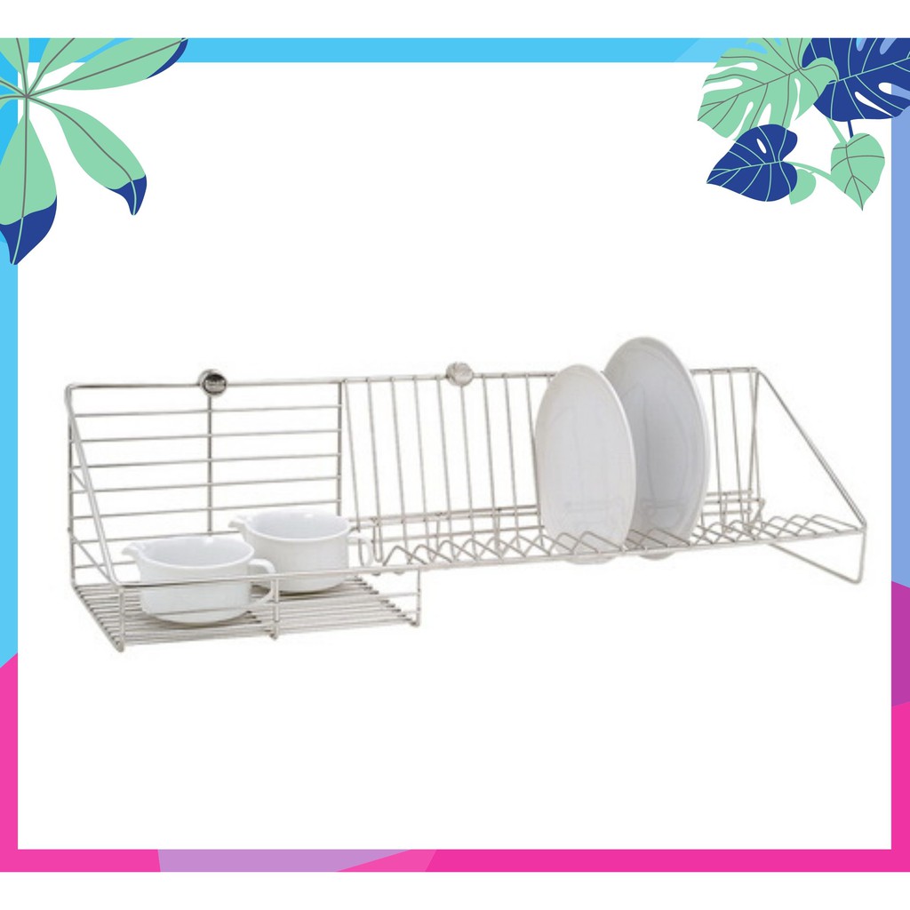 ชั้นวางจาน ที่คว่ำจาน สแตนเลสอย่างดี ชั้นคว่ำจาน ติดผนัง ตะแกรงคว่ำจานชั้นคว่ำจาน ติดผนัง 80 ซม. KEC