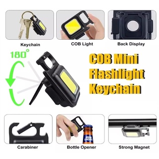 [พร้อมส่งในไทย] 500mAh ไฟสปอตไลท์มินิ LED พวงกุญแจโคมไฟ COB สำหรับตั้งแคมป์กลางแจ้ง โคมไฟอเนกประสงค์ สว่างตาแตก